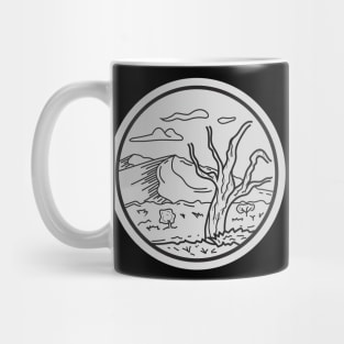 Circle Mountain Landscape Mug